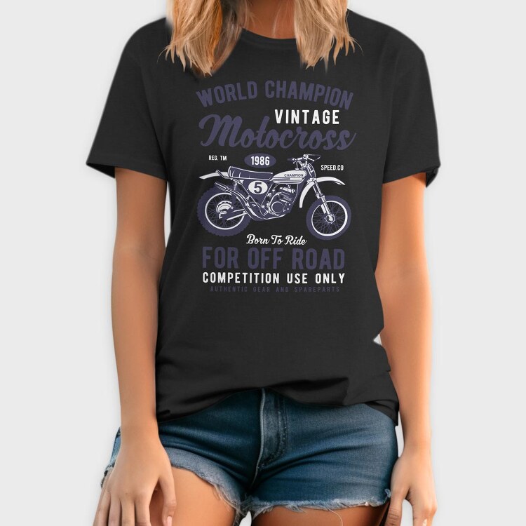 Vintage Motocross, Tricou Barbati (Unisex)