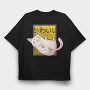 Kawaii Cat, Tricou Oversize Barbati (Unisex)
