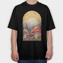 Sunset Mushroom Light, Tricou Oversize Barbati (Unisex)