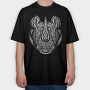 Mandala Rhino, Tricou Oversize Barbati (Unisex)