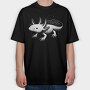 Axolotl Floating Monochrome, Tricou Oversize Barbati (Unisex)