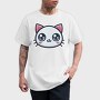 Kawaii Cute Cat Face, Tricou Barbati (Unisex)