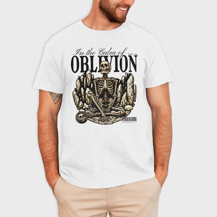 Oblivion Skeleton Quote, Tricou Barbati (Unisex)