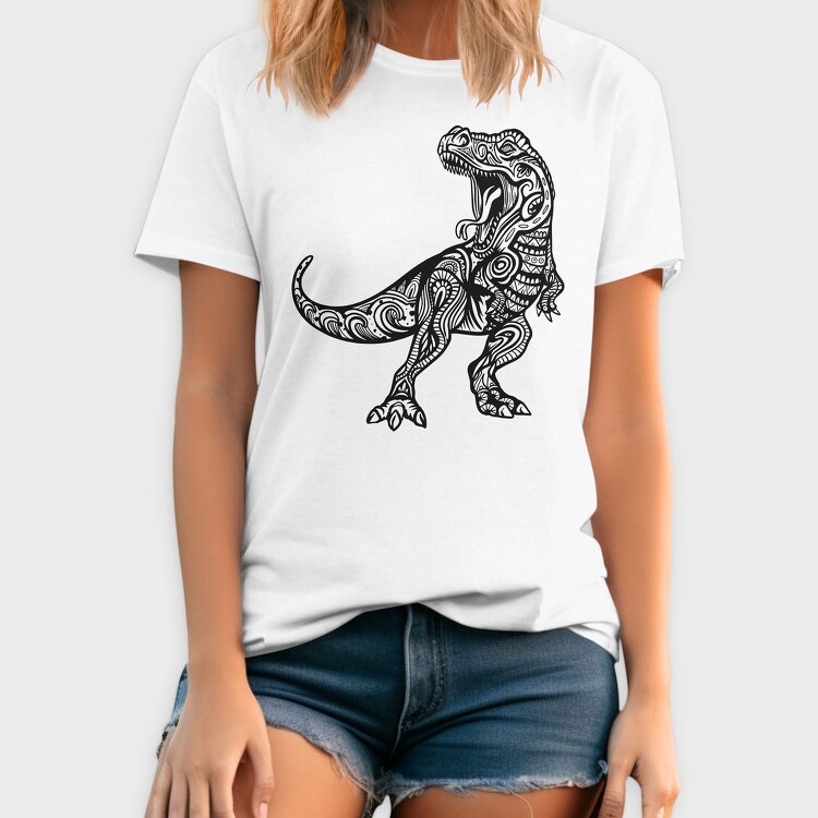 Mandala T Rex, Tricou Barbati (Unisex)