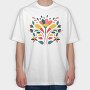 Colorful Flower Floral 03, Tricou Oversize Barbati (Unisex)