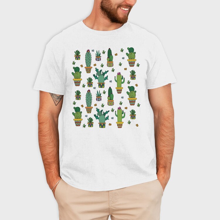 Cactus Plants 01, Tricou Barbati (Unisex)