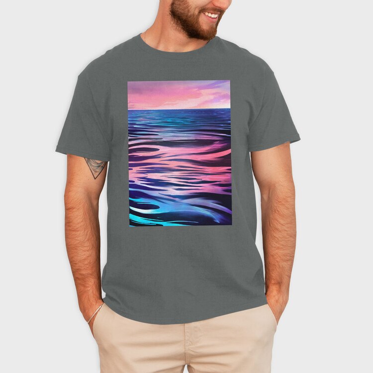 Ocean Surface Landscape Painting, Tricou Barbati (Unisex)