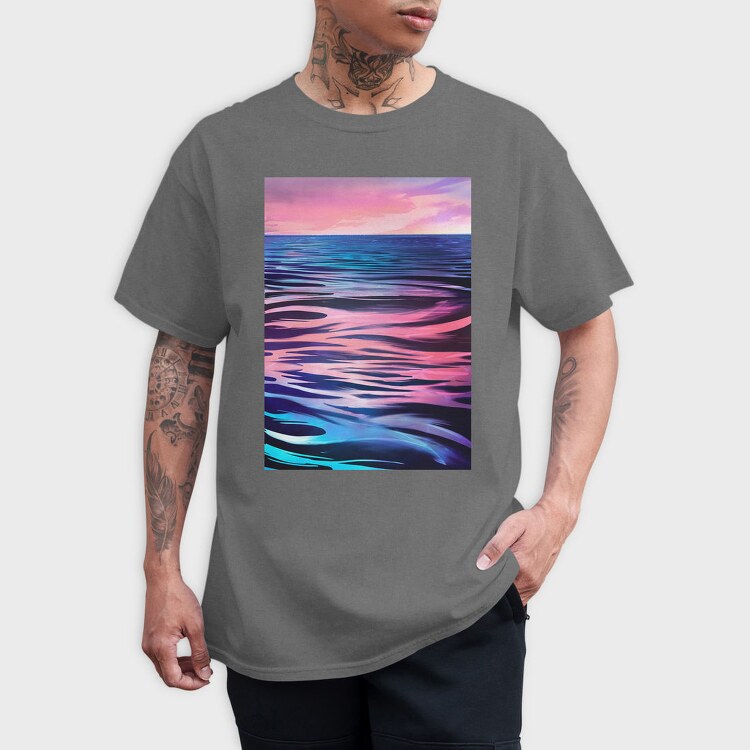 Ocean Surface Landscape Painting, Tricou Barbati (Unisex)