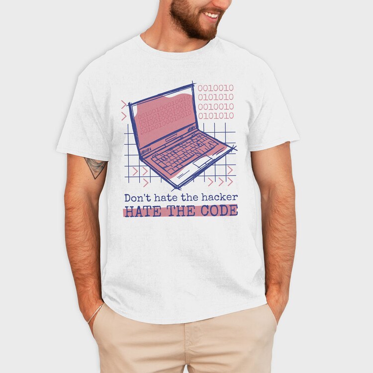Computer Hacker Code, Tricou Barbati (Unisex)