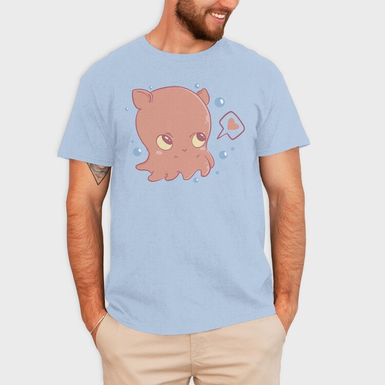 Kawaii Flap Jack Octopus, Tricou Barbati (Unisex)