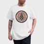 Vintage Christmas Tree Emblem, Tricou Barbati (Unisex)