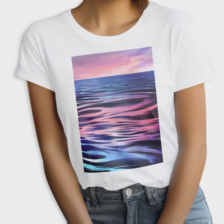 Ocean Surface Landscape Painting, Tricou Femei
