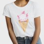 Axolotl Ice Cream Watercolor, Tricou Femei