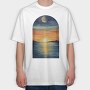 Sunset Ocean Light, Tricou Oversize Barbati (Unisex)