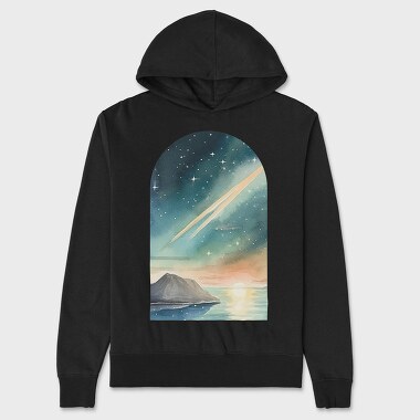 Sunset Ocean Night, Hanorac Oversize Barbati (Unisex)