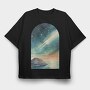 Sunset Ocean Night, Tricou Oversize Barbati (Unisex)