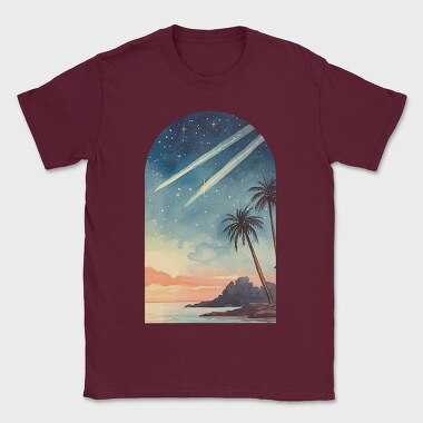 Sunset Ocean Palm Trees, Tricou Barbati (Unisex)