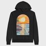 Sunset Ocean Rocky, Hanorac Oversize Barbati (Unisex)