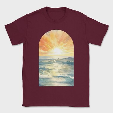 Sunset Ocean Wave, Tricou Barbati (Unisex)
