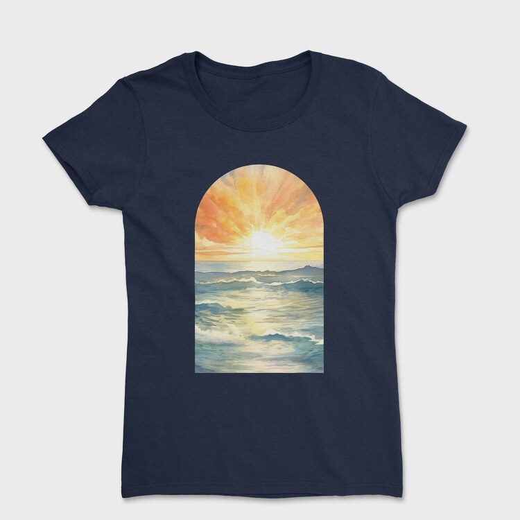Sunset Ocean Wave, Tricou Femei
