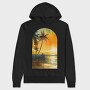 Sunset Palms Lover, Hanorac Oversize Barbati (Unisex)