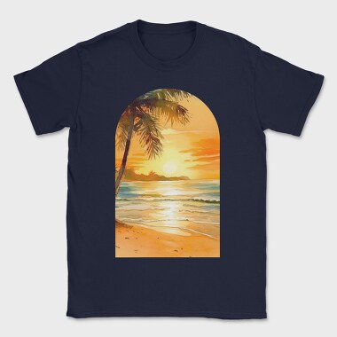 Sunset Palms Ocean, Tricou Barbati (Unisex)