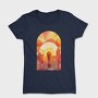 Sunset Vintage Cityscape, Tricou Femei