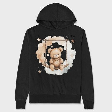 Sweet Night Bear Swings, Hanorac Oversize Barbati (Unisex)
