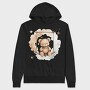 Sweet Night Bear Swings, Hanorac Oversize Barbati (Unisex)