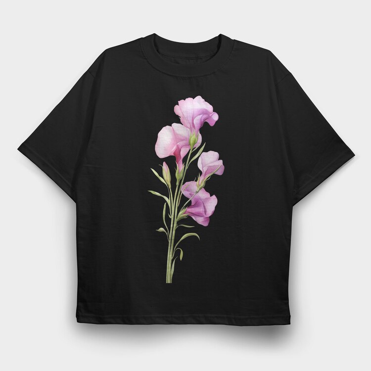 Sweet Pea 01, Tricou Oversize Barbati (Unisex)