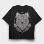 Mandala Wolf Moon Child Tote, Tricou Oversize Barbati (Unisex)