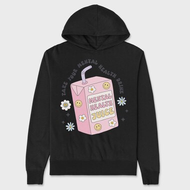 Take Your Mental Health Drink, Hanorac Oversize Barbati (Unisex)