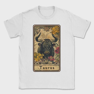 Taurus Bull Flowers, Tricou Barbati (Unisex)