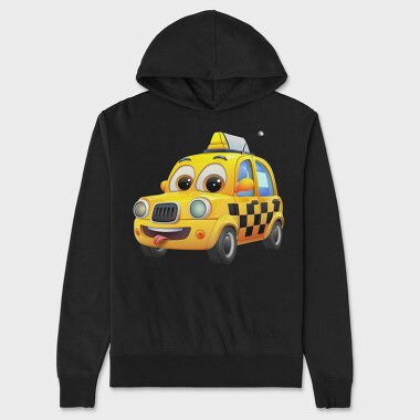 Taxi Face Clipart, Hanorac Oversize Barbati (Unisex)