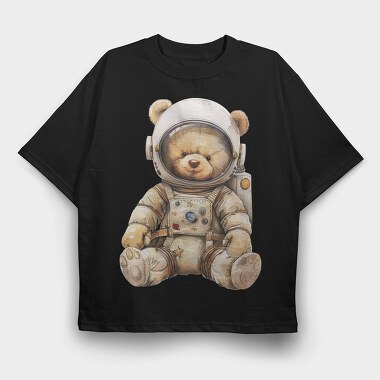 Teddy Astronaut Cute, Tricou Oversize Barbati (Unisex)