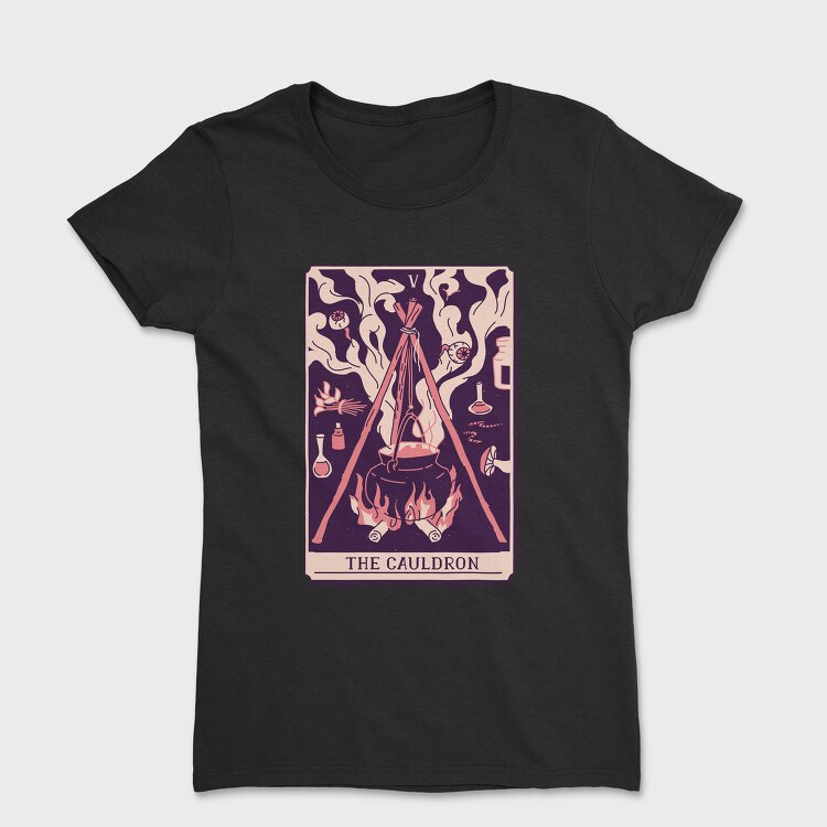 Cauldron Mystical Tarot Card The Cauldron Si, Tricou Femei