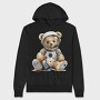 Teddy Bear Astronaut, Hanorac Oversize Barbati (Unisex)