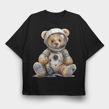 Teddy Bear Astronaut, Tricou Oversize Barbati (Unisex)