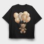Teddy Bear Balloons, Tricou Oversize Barbati (Unisex)