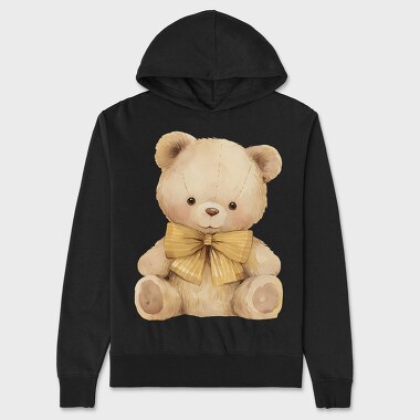 Teddy Bear Bow, Hanorac Oversize Barbati (Unisex)