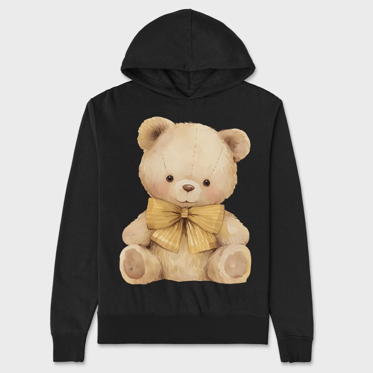 Teddy Bear Bow, Hanorac Oversize Barbati (Unisex)