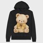 Teddy Bear Bow, Hanorac Oversize Barbati (Unisex)