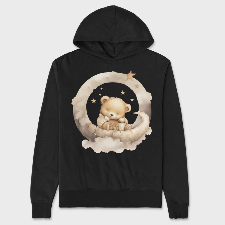 Teddy Bear Moon, Hanorac Oversize Barbati (Unisex)