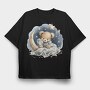 Teddy Bear Night, Tricou Oversize Barbati (Unisex)