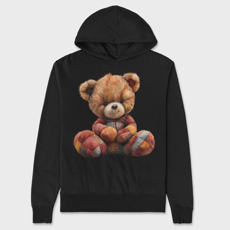 Teddy Bear Patchwork, Hanorac Oversize Barbati (Unisex)