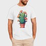 Cactus With Yellow Flowers, Tricou Barbati (Unisex)
