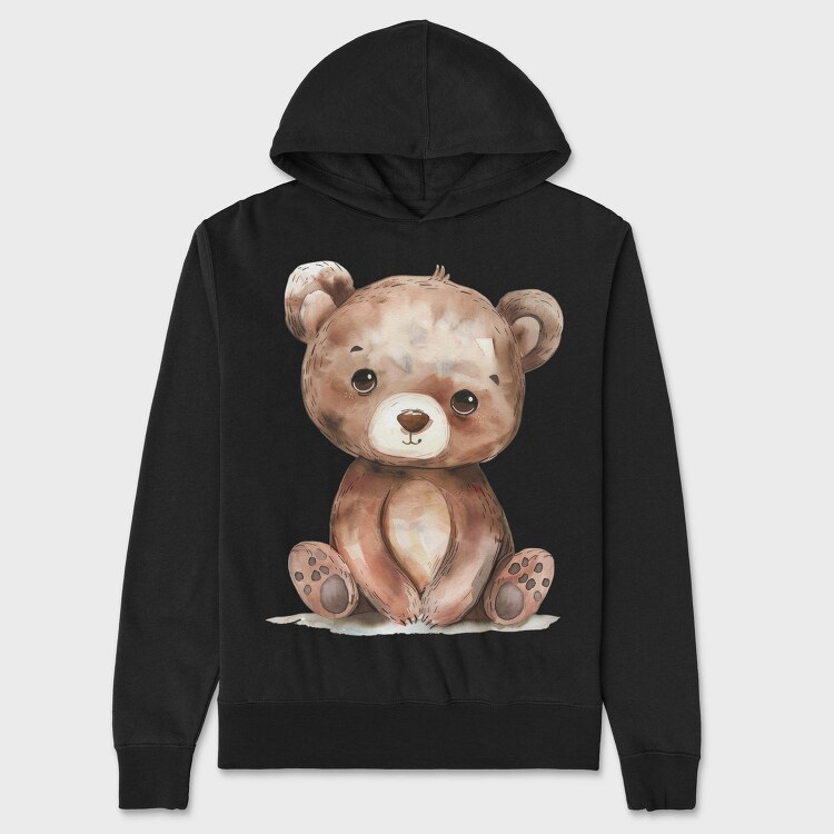Teddy Bear Sitting, Hanorac Oversize Barbati (Unisex)