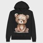 Teddy Bear Sitting, Hanorac Oversize Barbati (Unisex)