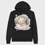 Teddy Bear Sleeping, Hanorac Oversize Barbati (Unisex)