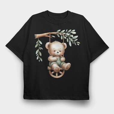Teddy Bear Swing, Tricou Oversize Barbati (Unisex)